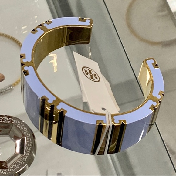 Tory Burch T-Stripe large Cuff bracelet - Picture 8 of 8